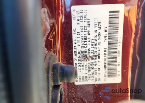 2014 Honda Cr-V Ex z USA, uszkodzony, nr VIN 5J6RM4H50EL089488